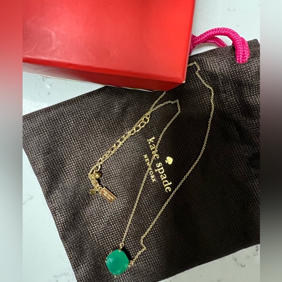 Kate Spade Green Pendant Necklace - Picture 5 of 6